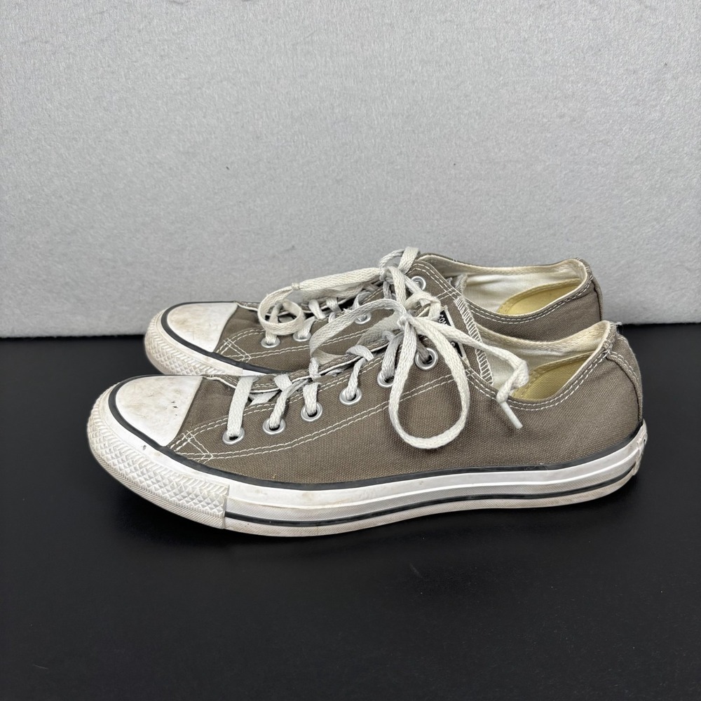 Converse Chuck Taylor All Star Low Charcoal Gray Shoes 1J794 Mens 8 Womens 10